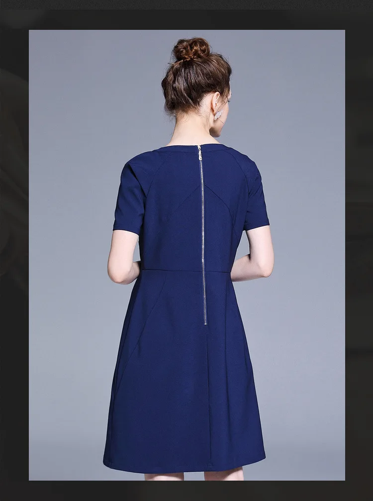 Женское цельнокроеное платье Roupas Feminina формальное с круглым вырезом простое