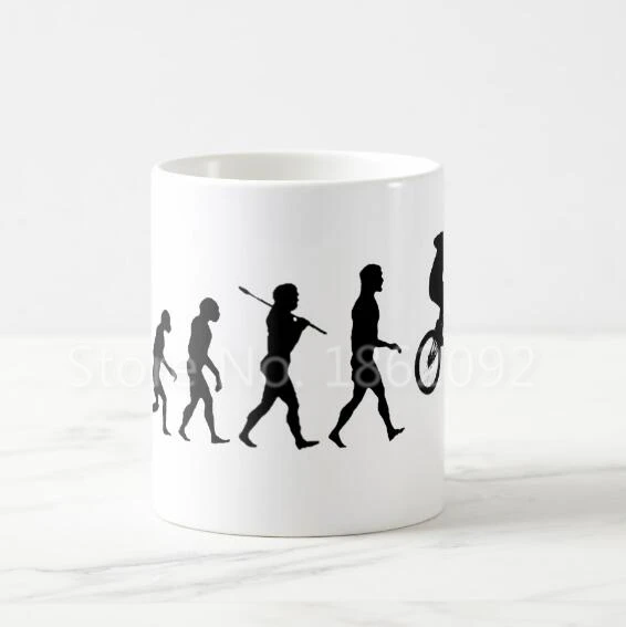 Cycling Новинка, велосипедные велосипедисты, волшебная кружка Evolution, забавные велосипедные наездники, цикл, кофе, пивные кружки и чашки для чая, креативная крутой велосипед, подарки, 11 унций - Цвет: Cycling