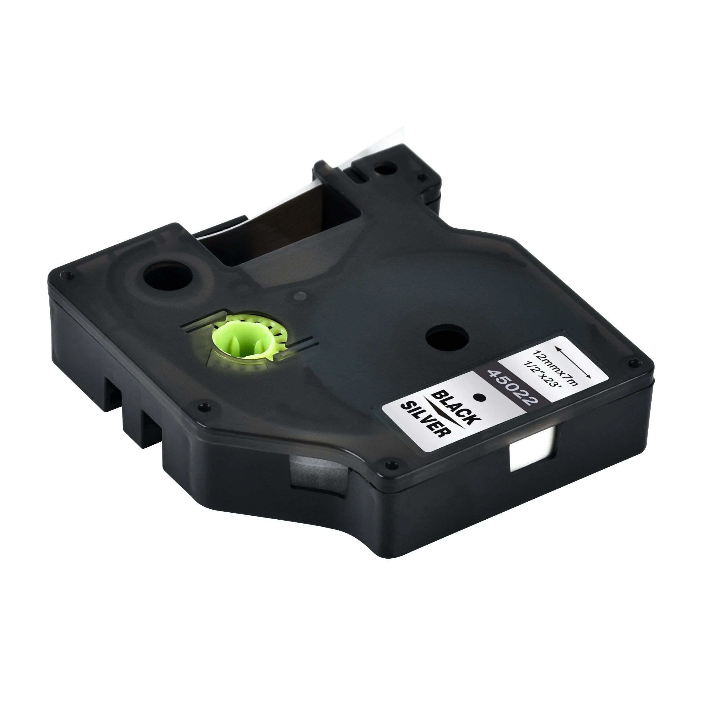 Cidy 5 шт. совместимый с Dymo Labelmanager 12 мм D1 черный на серебристом 45022 этикетке