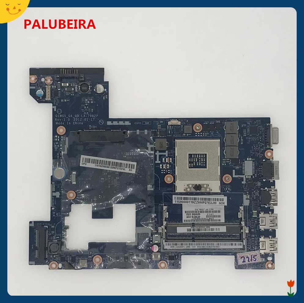 PALUBEIRA материнская плата для ноутбука Lenovo G580 P580 QIWG5_G6_G9 LA-7982P 15 6 дюймовый ноутбук USB3.0