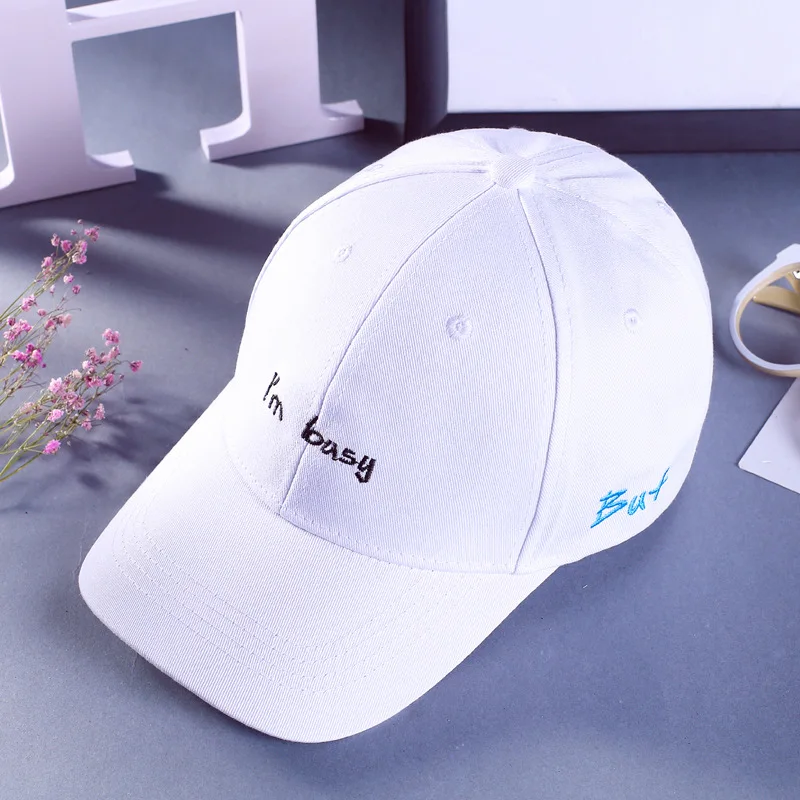 Бейсболка с вышивкой для мужчин и женщин Модная хлопковая кепка от солнца черный