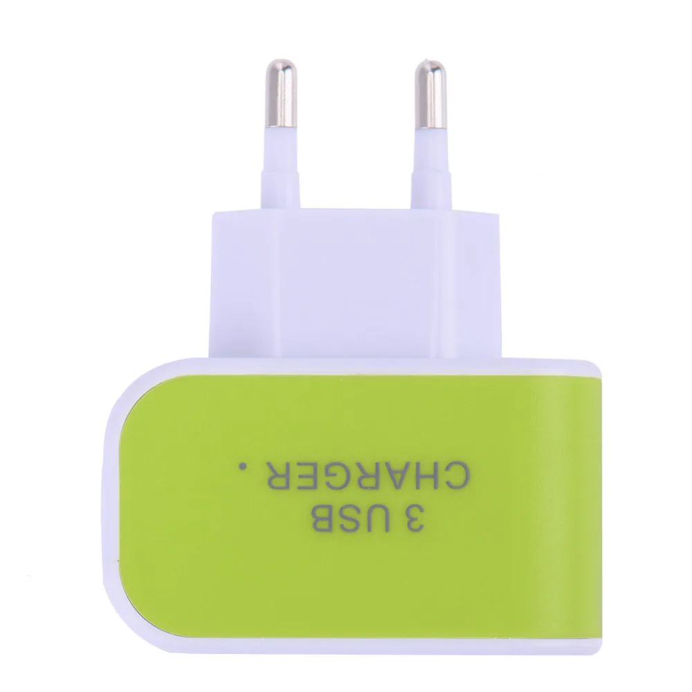 Универсальное зарядное устройство Европейского типа с 3 портами USB 5 В 1 А