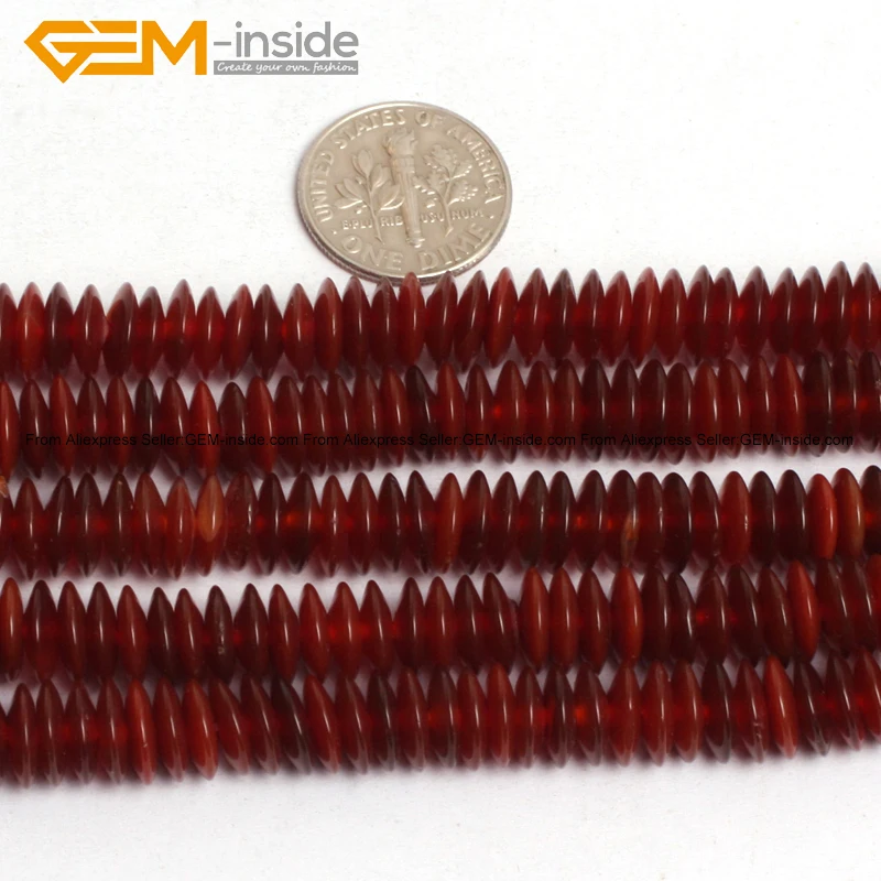 Натуральные красные Агаты Heishi разделительные бусины Rondelle дисковые каменные для