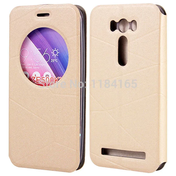 Для Asus Zenfone 2 Laser ZE500KL ZE550KL Мода Смарт Флип кожаный чехол с видом Windows и для телефона
