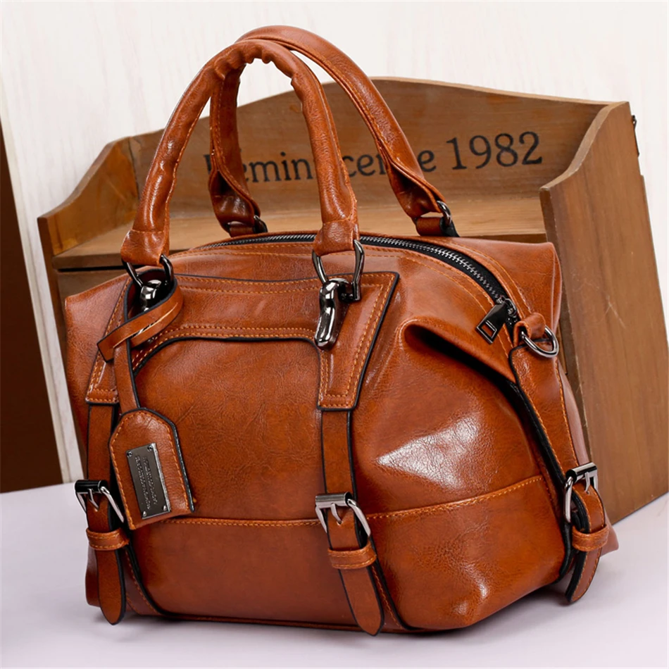 LONOOLISA Бостон из пропитанной кожи роскошные Сумки Для женщин сумки дизайнерские