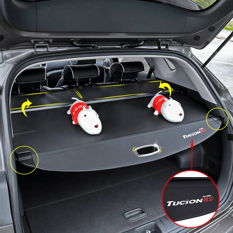 Для hyundai Tucson- специальный чехол для багажника материал занавес задний занавес выдвижной пространство Автомобильный багажник сумка для автомобиля-Стайлинг