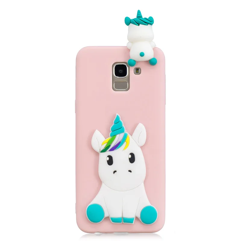 J6 + Мягкий силиконовый чехол для Samsung Galaxy 2018 3D DIY Единорог панда Plus