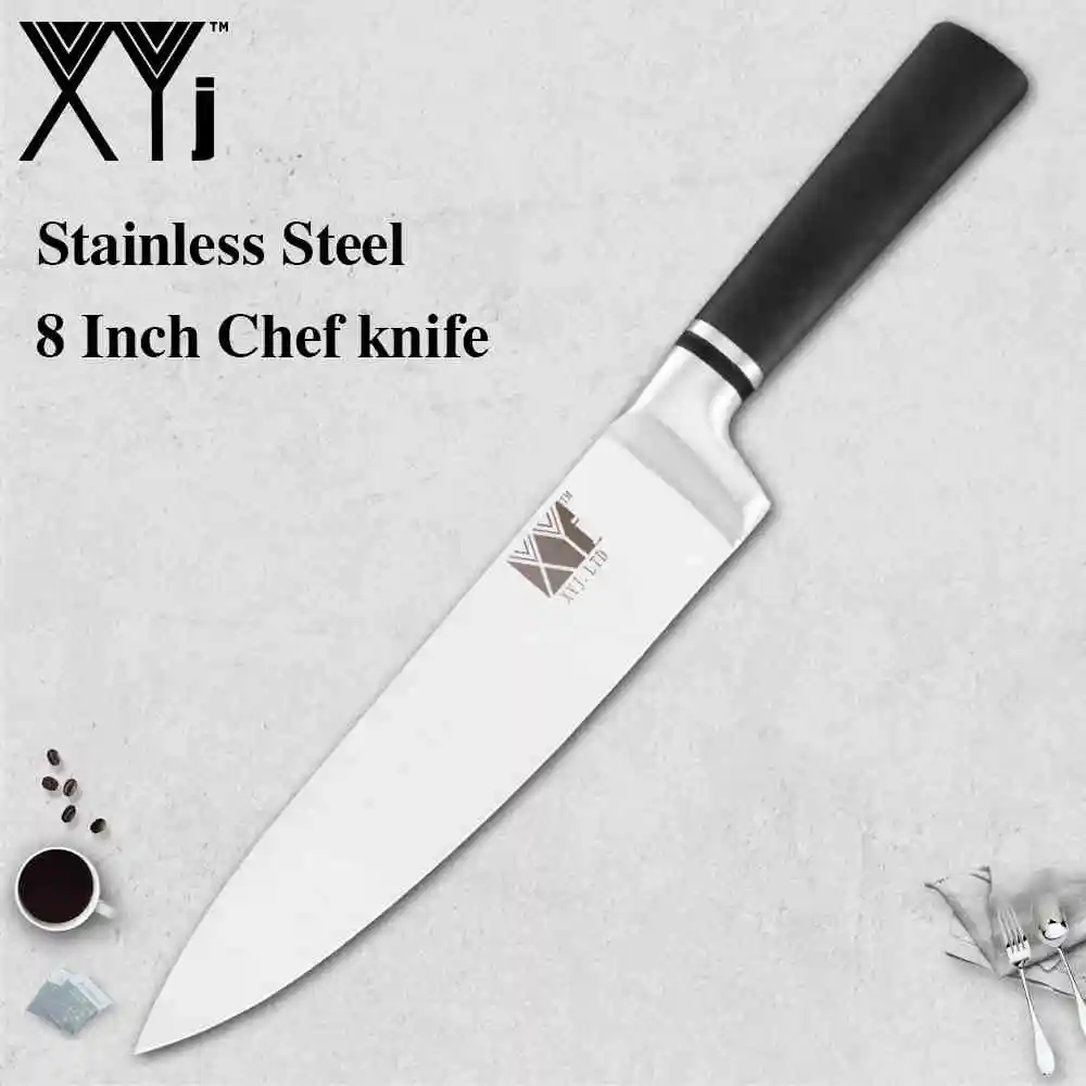 A.8 chef knife XYj японский, из нержавеющей стали Кухня Ножи " утилита Santoku шеф-повара нарезки хлеба точилка для ножей бар Ножи держатель - Цвет: A.8 chef knife