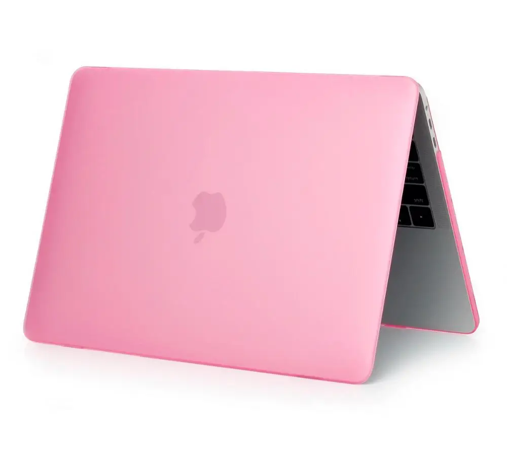 Zaiwj кейс для ноутбука, лэптопа для MacBook Air 13 11 Pro retina 12 13 15 Новые Pro 13 15 дюймов с сенсорной панелью+ Пылезащитная Резина - Цвет: Matte pink F C