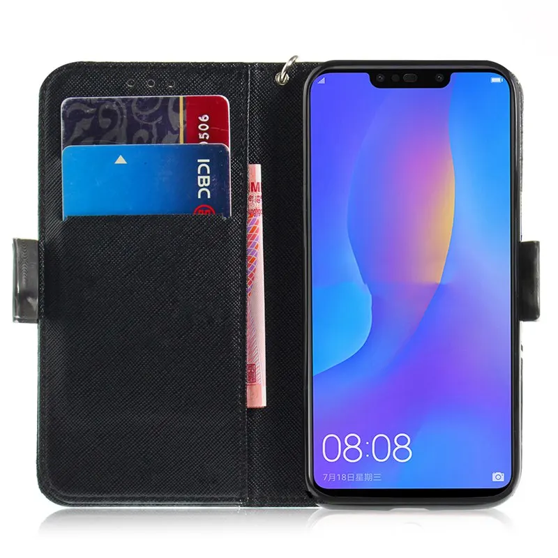 Роскошный чехол-кошелек с откидной крышкой для Huawei P smart enjoy 7 S Smart Plus +/Nova 3i 3 3D