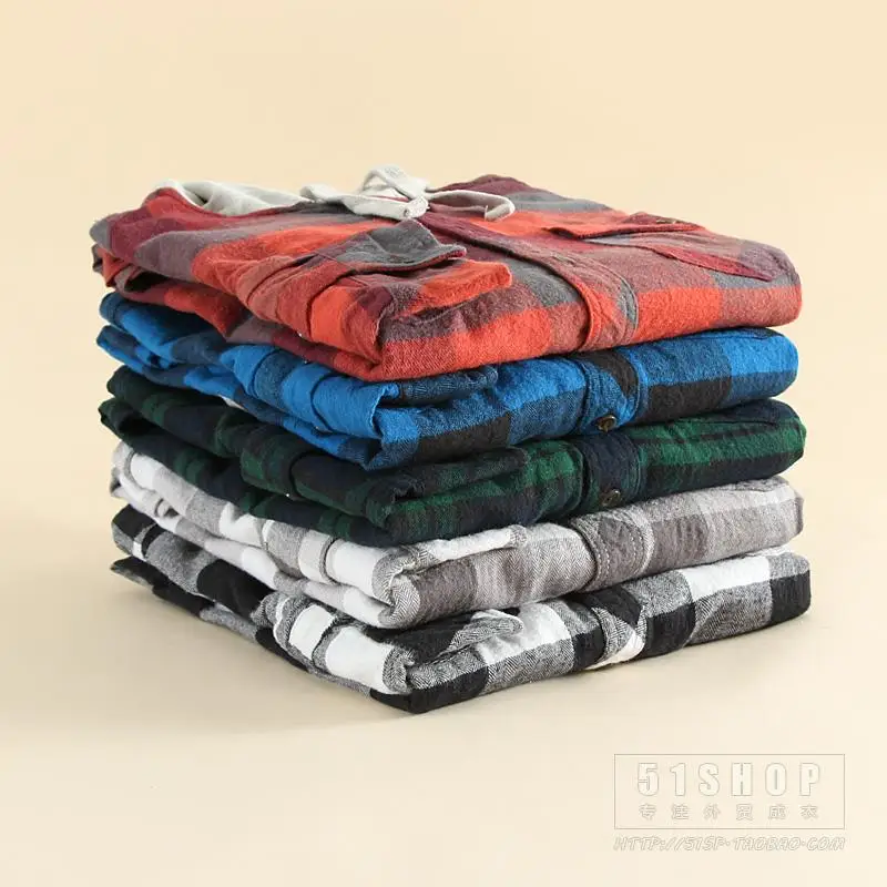 2018 весна осень фланелевая рубашка мужская с длинным рукавом капюшоном брендовая