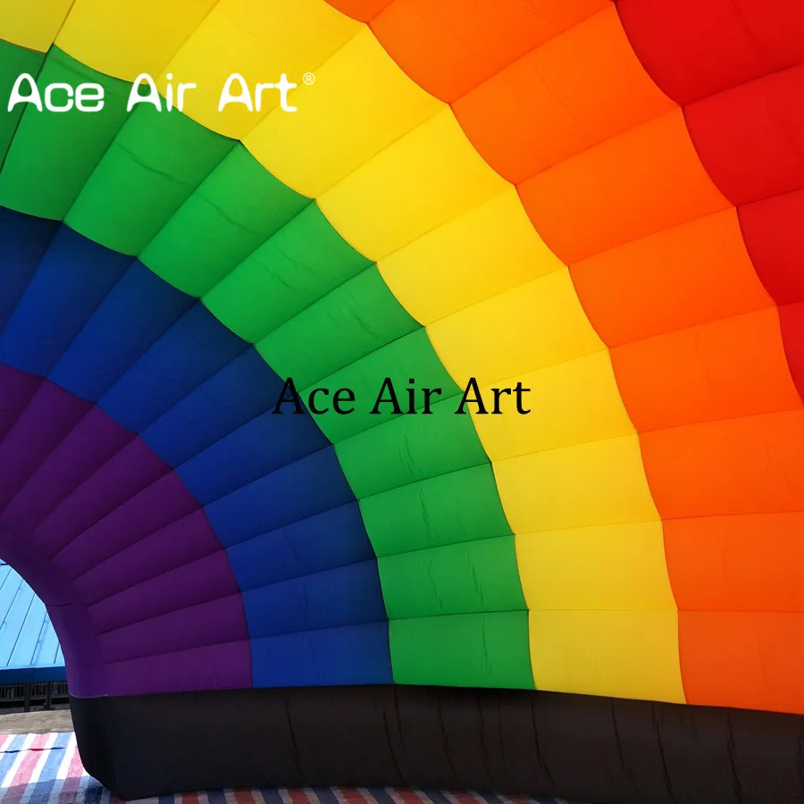 Новый Дизайн Красивая Радужная палатка модель надувной купол половины надувная