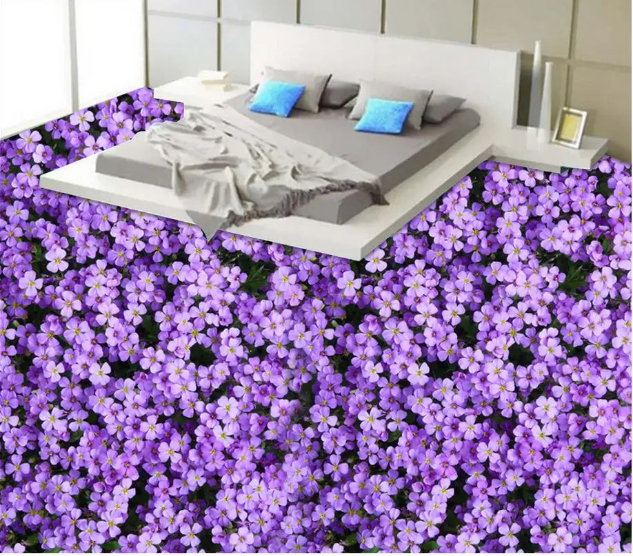 bathroom floor wallpaper Flower 3D Plant pvc for waterproof Home Decoration | Обустройство дома