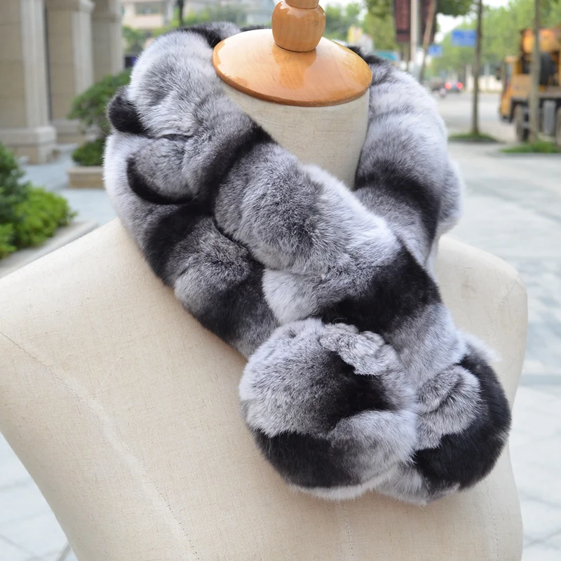 Новый Модный повседневный Женский Детский зимний шарф настоящий мех кролика