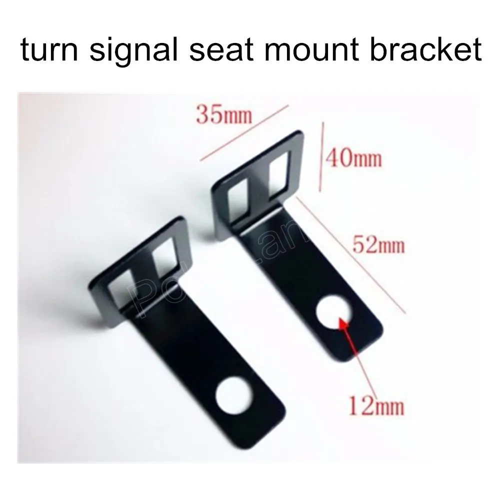 

best selling 2 pcs Motorcycles Motorbikes Turn Signal Seat Scrambler Indicator Bracket Mount black