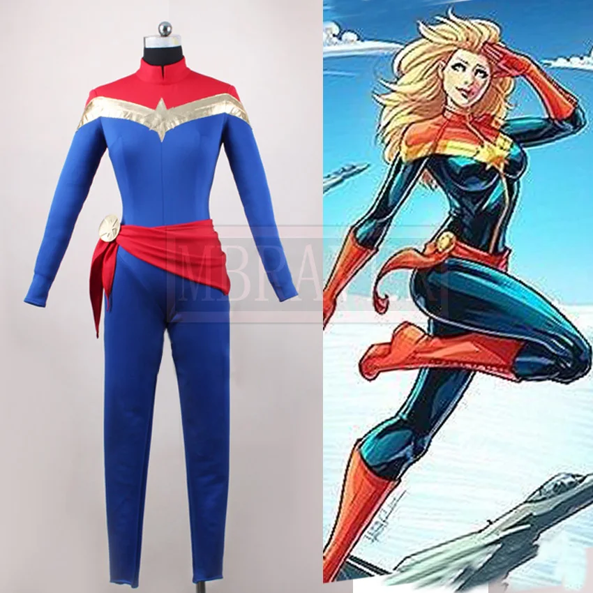 

Carol Danvers Cosplay Costume New Uniform Outfits Suit Full Set Halloween Fashion Party Custom Made