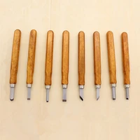 8 pcsset wood handle scalpel tools wood carving tools set cutter woodcut knife hand tool kit