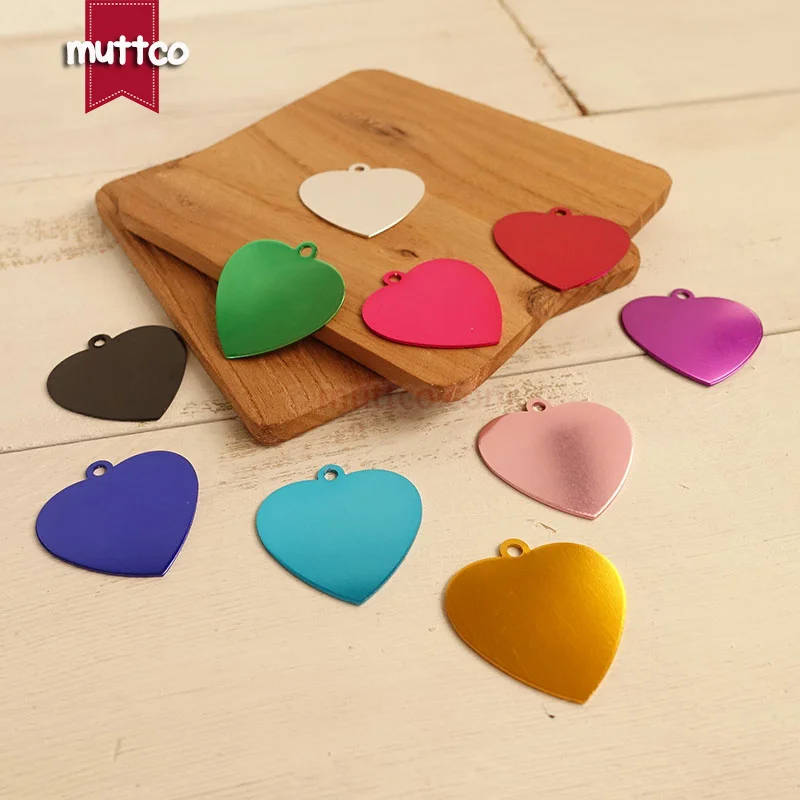 Бесплатная доставка простые Алюминий ПЭТ именной ярлык сердце Форма