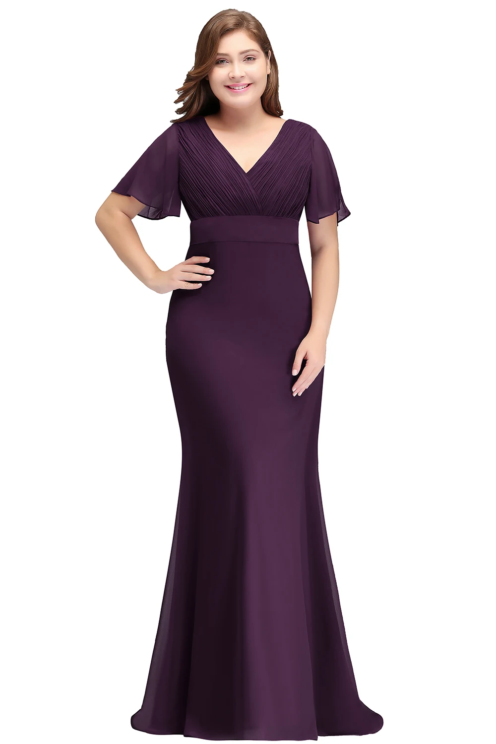 Vestido de festa longo A Line размера плюс бордовые платья подружек невесты с длинным