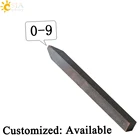 CSJA 0 1 2 3 4 5 6 7 8 9 0-9, инструмент для изготовления ювелирных изделий с прямым хвостовиком, арабская цифра, стальной пробойник, штамп, форма E397