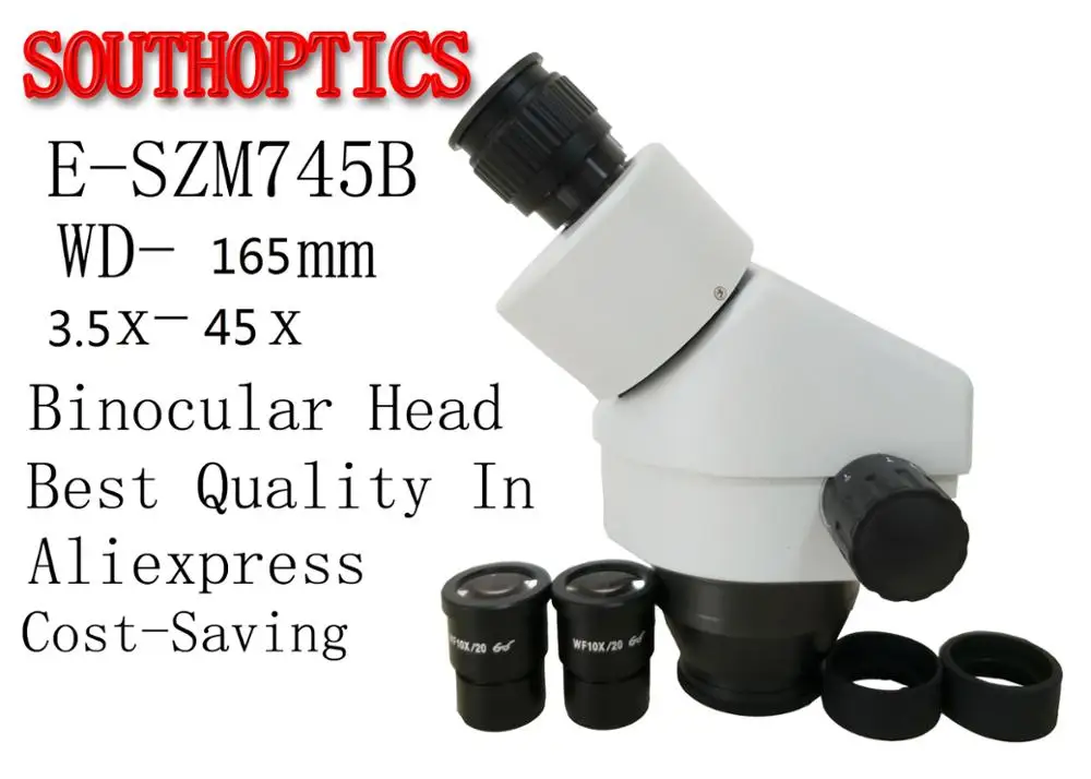 Стереомикроскоп SZM745 3 5x 45X с Бино зумом головка + окуляр WF10x резиновая защита для