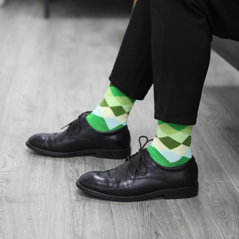 Мужские Разноцветные носки из чесаного хлопка с бриллиантами|socks diamond|combed cotton