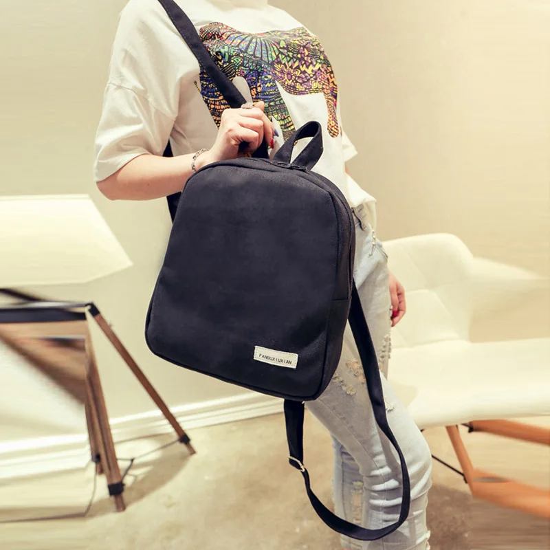 Бесплатная Доставка Real Photo 2017 Холст Рюкзак Дешевые Женщины Студенты Рюкзаки