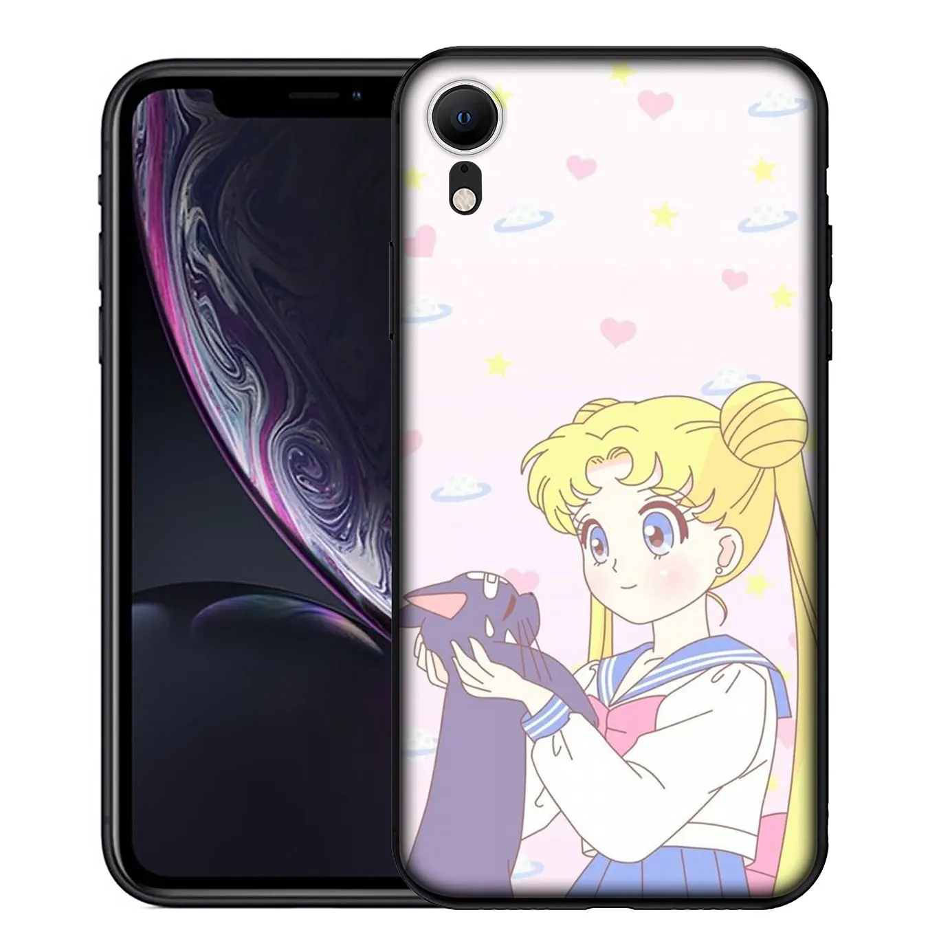 Мягкий силиконовый чехол YIMAOC для iPhone XR X XS Max 6 6S 7 8 Plus 5 5S SE черный из ТПУ|Бамперы| |