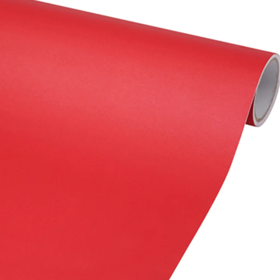 Red 60 см* 3 м сплошной матовый винил самоклеющиеся обои DIY Водонепроницаемый Наклейки на стены для декора дома Плёнки Гостиная Кухня двери плакат - Цвет: Red
