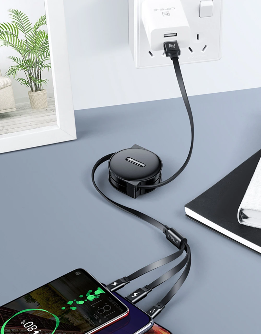 USB кабель для передачи данных для iPhone XS X 8 7 6 быстрая зарядка Зарядное устройство 3 в 1 микро USB кабель для Android USB Type C мобильные телефонные кабели для Samsung S9