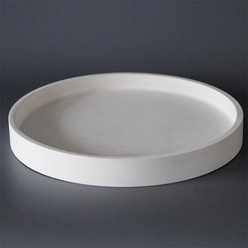 Moldes de Concreto de Silicone Molde de Armazenamento Decoração para Casa Cimento Bandeja Redonda Prato Concreto Flowerpot Inferior Titular Sílica Gel