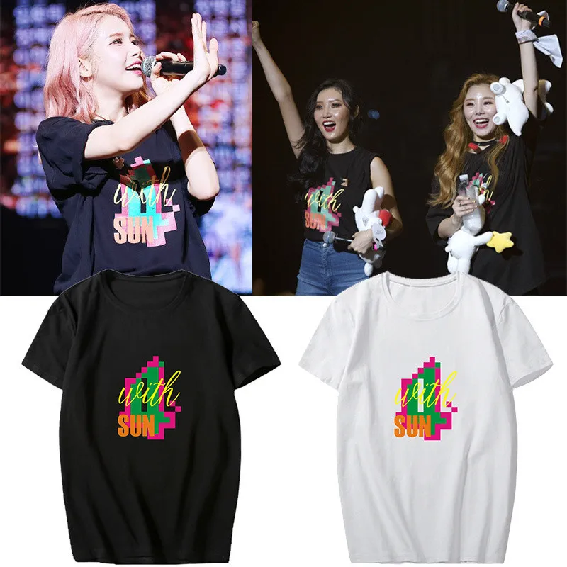 Корейская мода KPOP MAMAMOO 4 с солнцем 5 го мини альбома фиолетовая хлопковая футболка