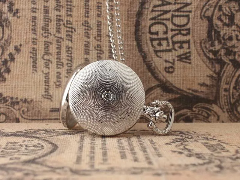 Мода личность ретро щитка женщины карманные часы студент женский ожерелье