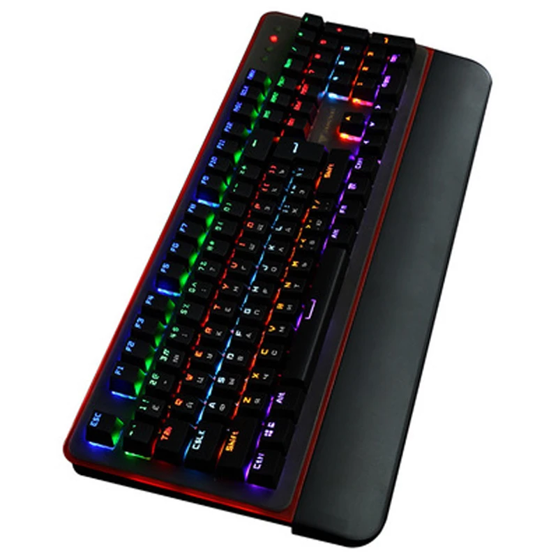 Зеленая ось Механическая игровая клавиатура 12 цветов RGB светодиодный подсветка