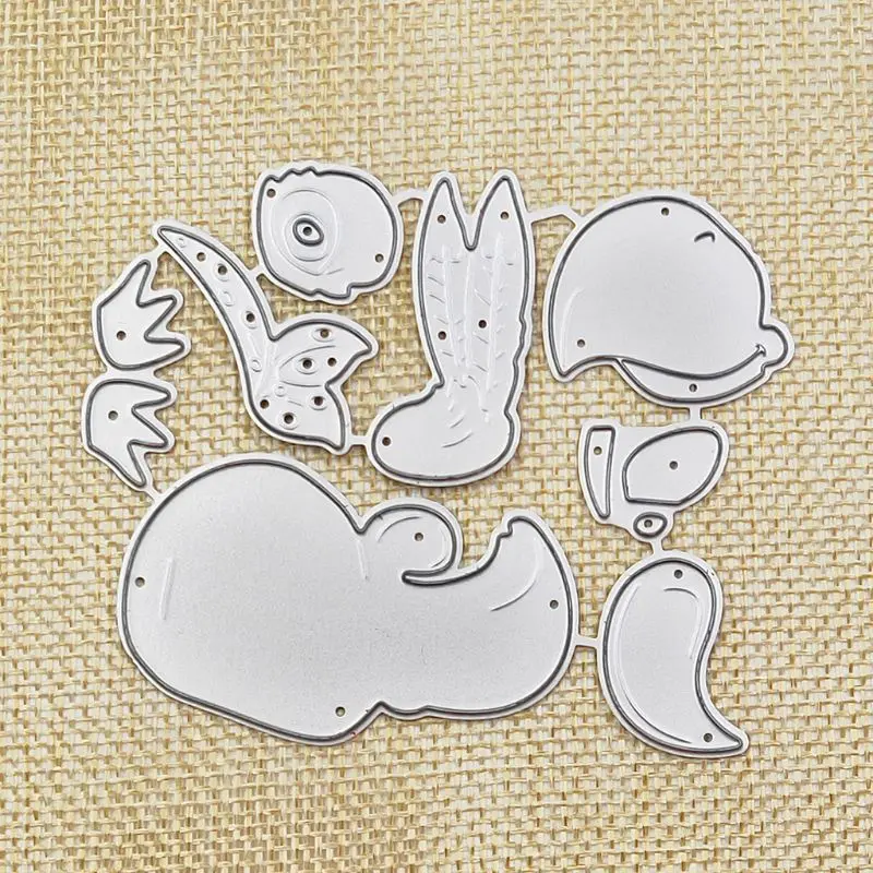 Попугай металла прорезной трафарет для окраски DIY Скрапбукинг штамп альбомов