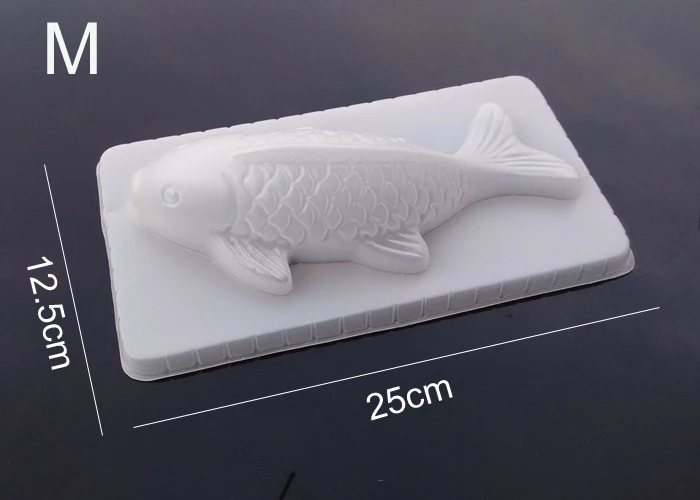 TOFOK DIY 3D Koi рыба карп плесень пластик желе ручной работы Sugarcraft плесень мусс торт пудинг Шоколад Плесень выпечки инструмент - Цвет: M