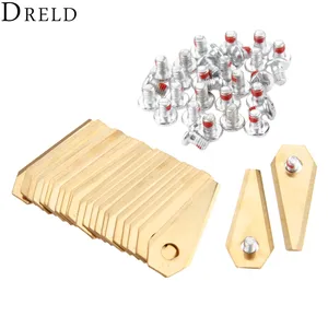 Сменное лезвие DRELD из титанового золота для газонокосилки Bosch индего, с винтами, детали для триммера, садовый инструмент, 30 шт.