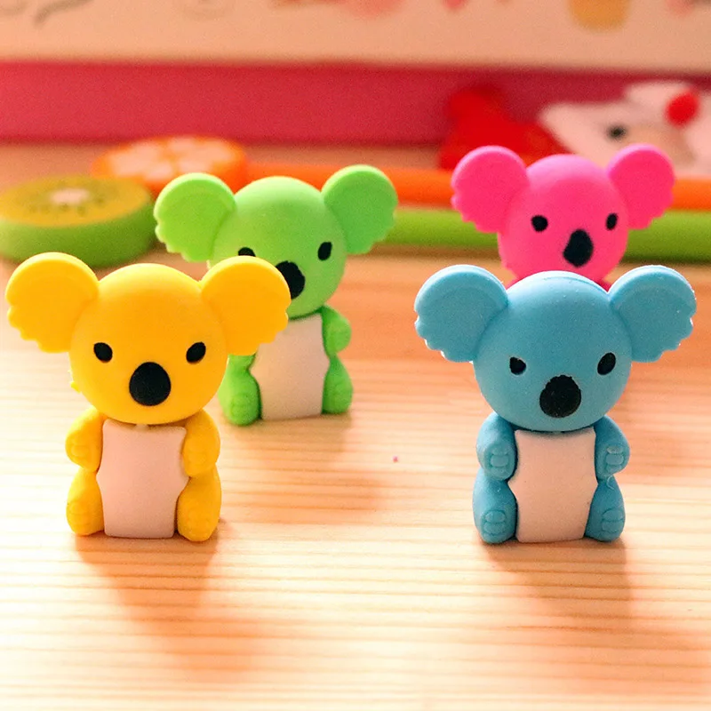 2 шт. милый мультфильм коала моделирование ластик резиновый Kawaii студентов