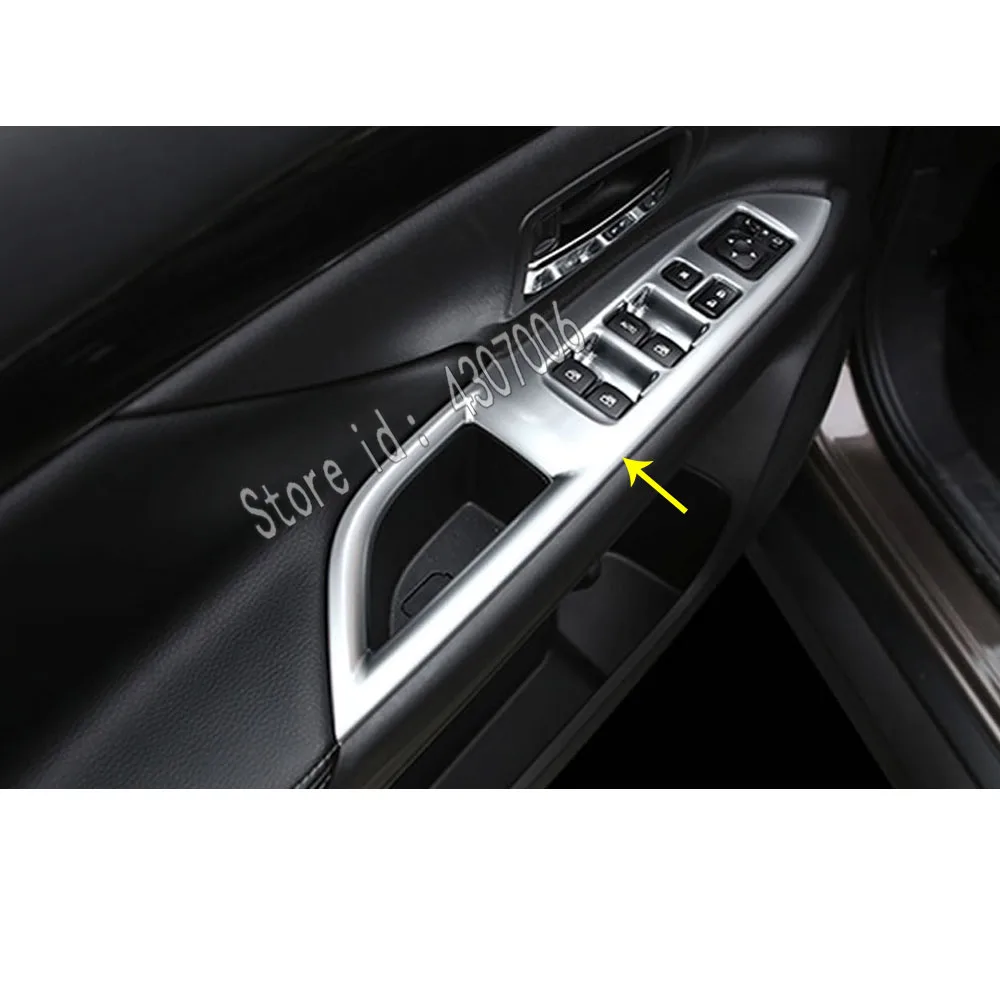 ABS Silver Inner Door Window Glass Switch Panel Trim Lift Frame Armrest Handrail For Mitsubishi Outlander 2016 2017 2018 2019 | Автомобили