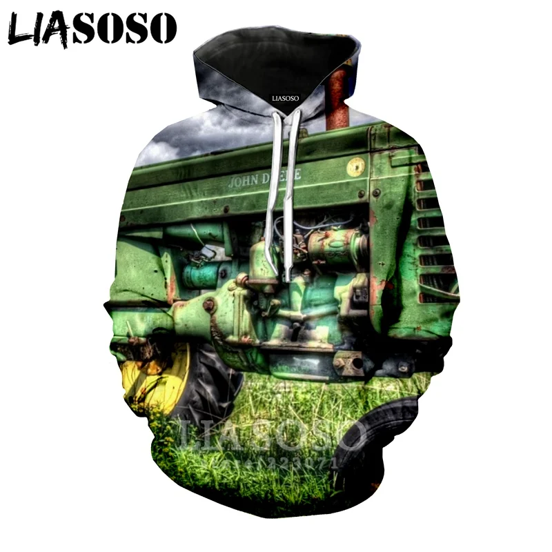 Новинка зимний модный свитшот liaseo для мужчин и женщин худи с 3D принтом автомобиля