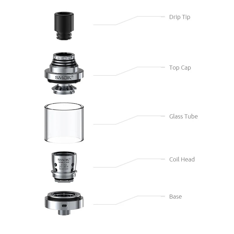 Бак для электронной сигареты SMOK испаритель без катушки RBA VS TFV8 бак детской X-BABY S175 |