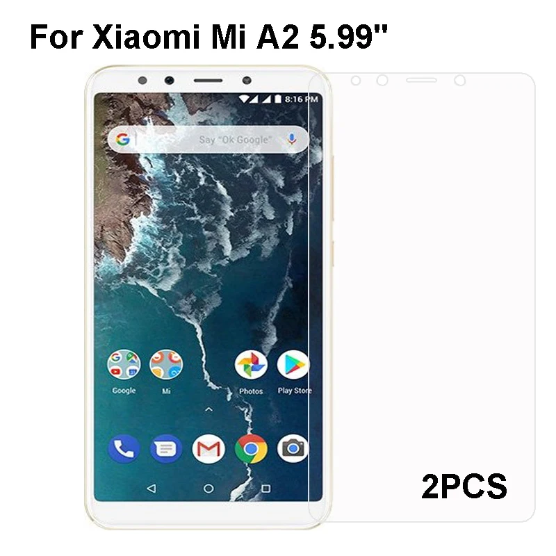 

2 шт. для Xiaomi Mi A2 закаленное стекло 9H Высококачественная защитная пленка Взрывозащищенная Защита экрана для Xiaomi Mi A2