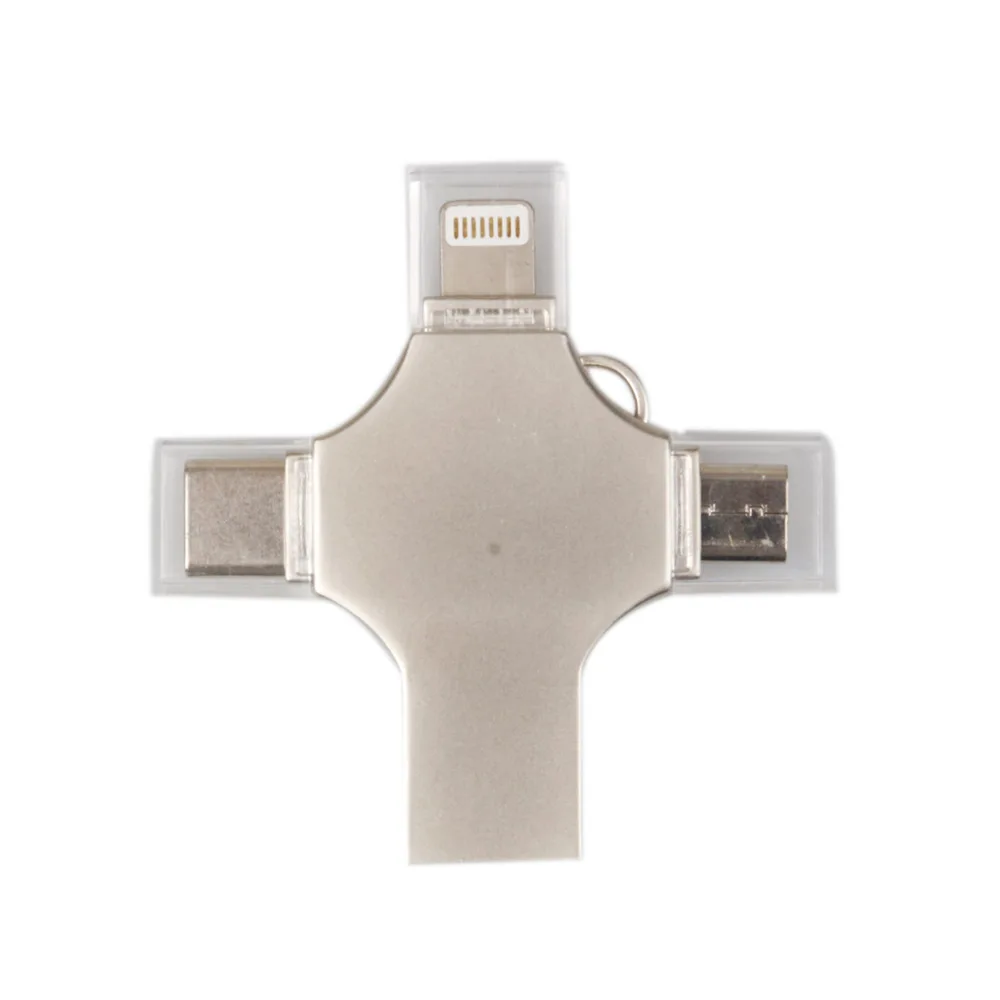 4 в 1 Многофункциональный OTG USB диск Type c Lightning Android USB3.0 зашифрованный флеш