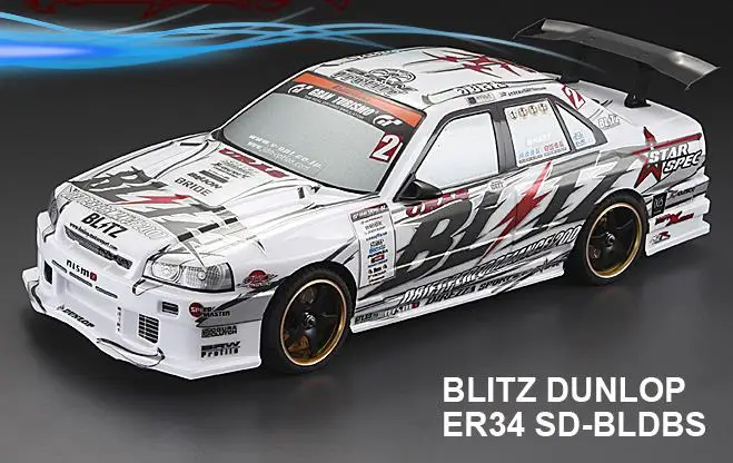 1/24 1/28 Scale RC ONROAD RACE Drift Flat HPI Kyosho Car Body shell Decals Stickers Logos-NNnissan BLITZ DUNLOP ER34 | Игрушки и хобби