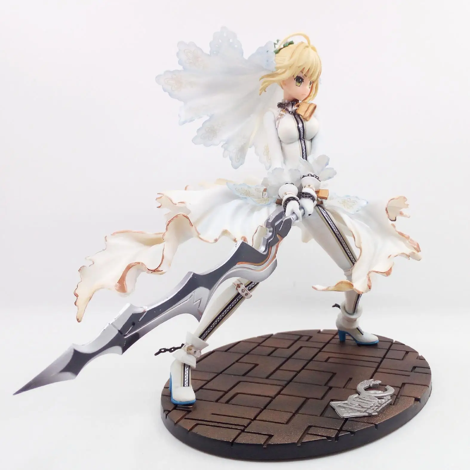

25 см Fate Zero Fate Stay белое свадебное платье меч японского аниме фигурки игрушки Фигурки ПВХ Модель Коллекция мультфильм