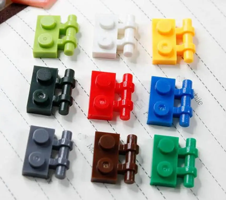 Массовая пластина Модифицированная 1x2 с ручкой на стороне DIY блок кирпича части