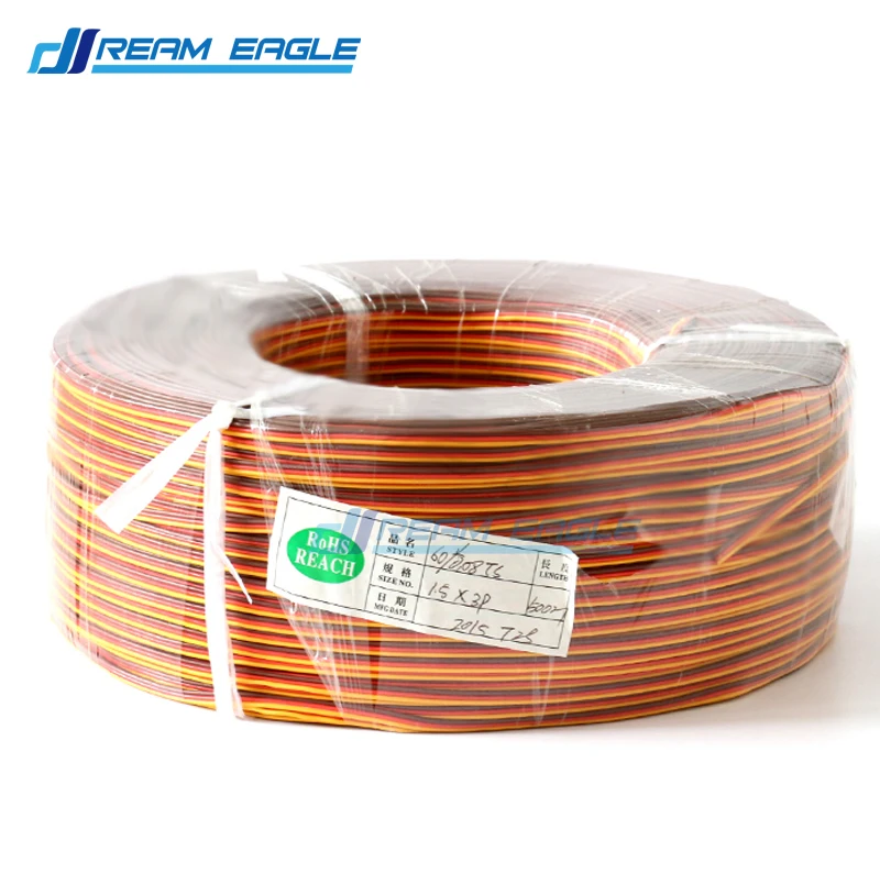 Оптовая продажа 100 м 26AWG 3P JR сервопривод Futaba Удлинительный кабель провод шнур