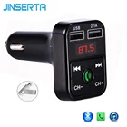 JINSERTA автомобильный Стайлинг Bluetooth FM передатчик автомобильный комплект свободные руки MP3-плеер TF флеш музыка USB зарядное устройство