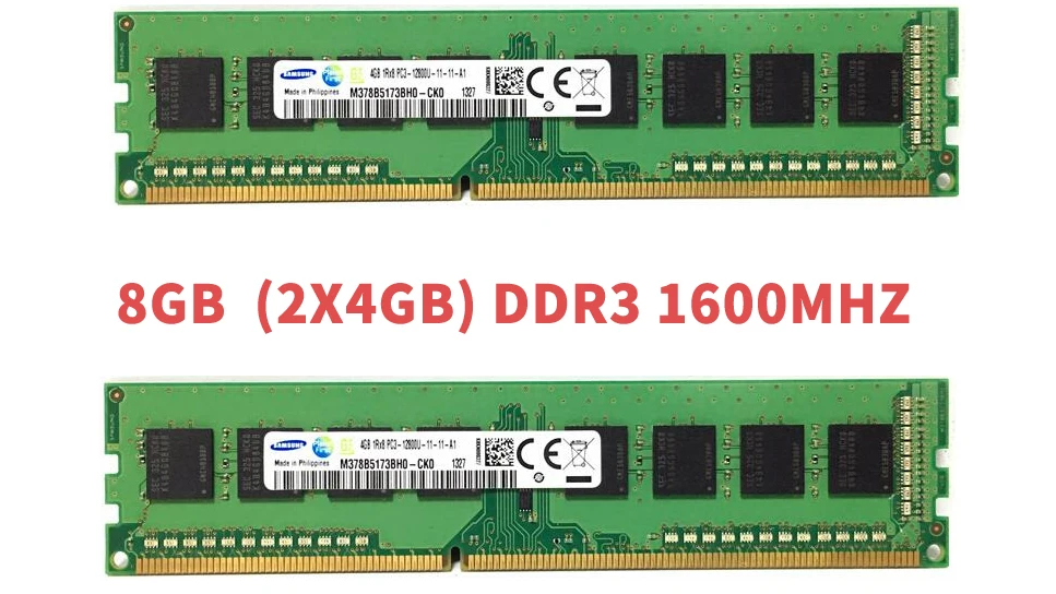 Оперативная память Samsung 2 Гб (2 ГБ x2) 8 (4 PC3 DDR3 ECC для настольного компьютера 1333 1600 МГц