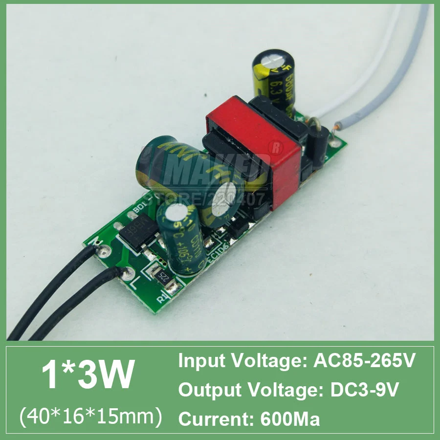 AC85-277V светодиодный драйвер 2-3x3w 4-7x3w 8-12x3w 12-18x3w 18-24x3w 600mA 650mA постоянный ток трансформаторы Питание